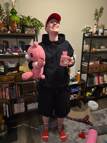 Customer photo review of Abstraction Gloomy Bear Hoodie