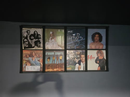 Customer photo review of 12" Vinyl Record Display Frame - LP Wall Storage