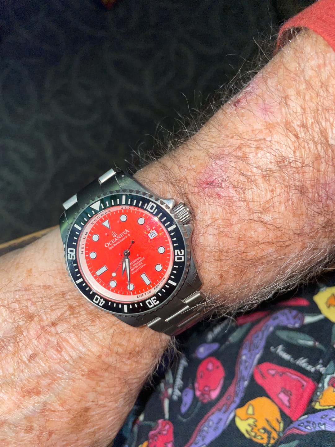 Customer photo review of Oceaneva Deep Marine Explorer II Titanium Limited Edition