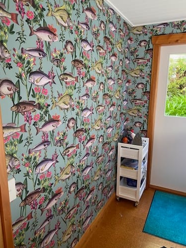 Customer photo review of Lagoon Fish Wallpaper - Teal