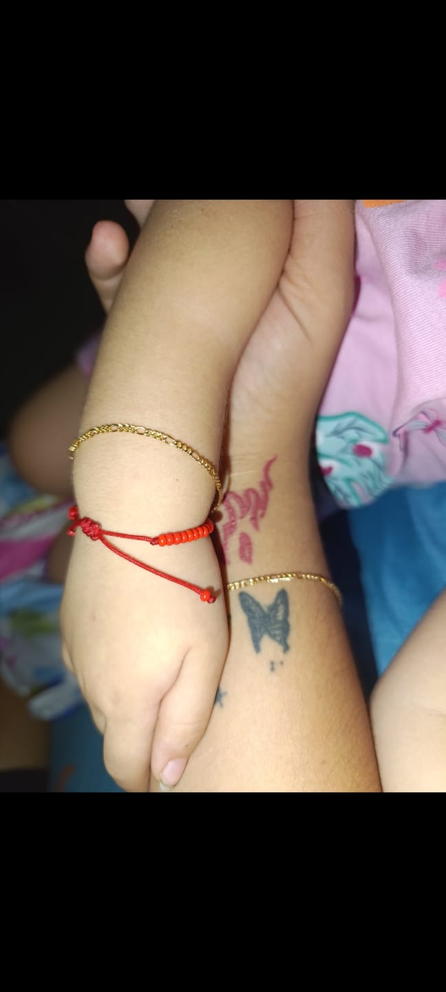 Customer photo review of Pulseras Figaro en Oro laminado 18k Para Pareja