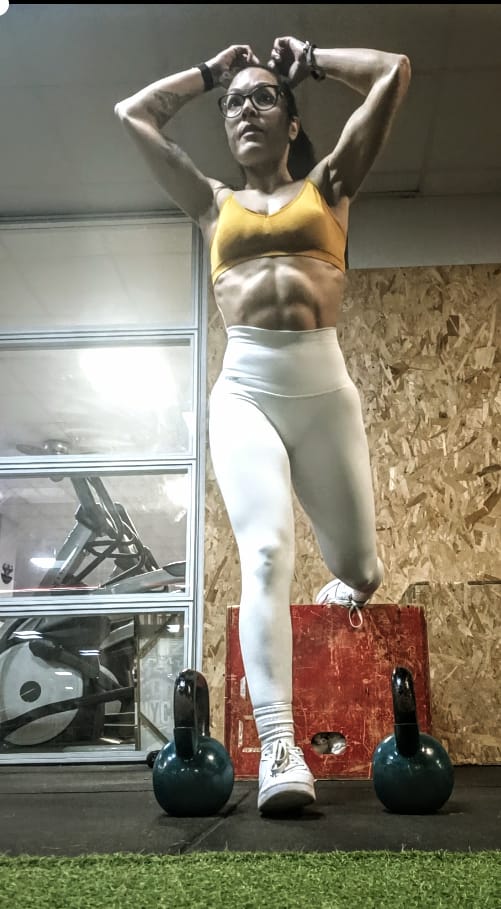 Customer photo review of Leggings All-Up Bianco