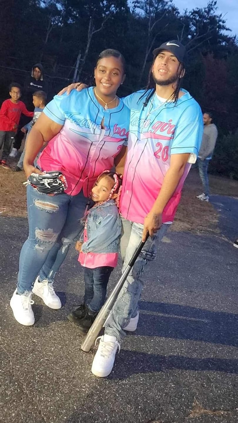 Customer photo review of Custom Baseball Jersey Pink and White - Design Your Own