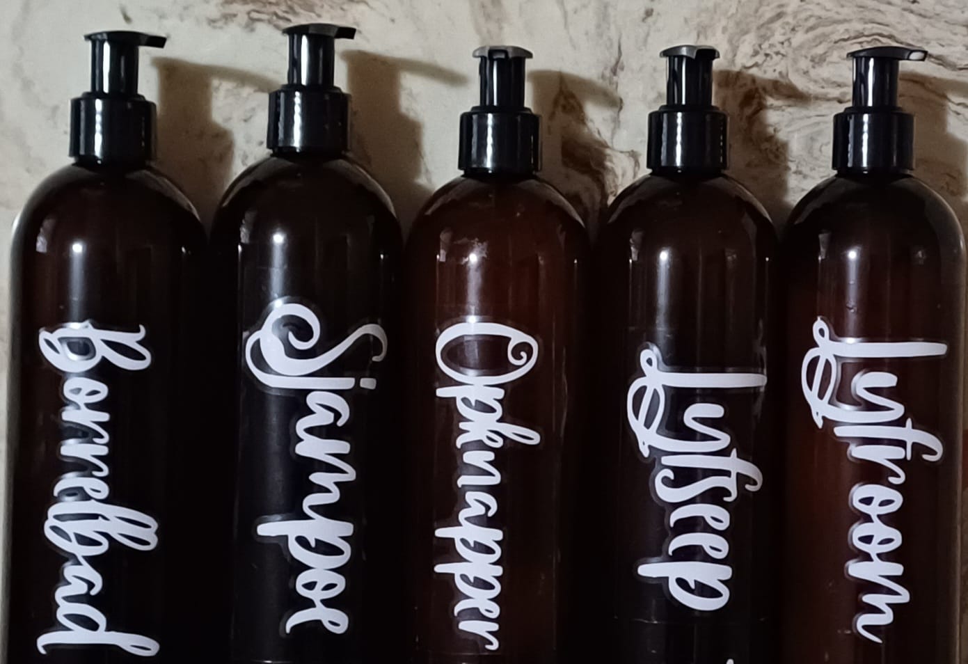 Customer photo review of 500 ml PET Boston Tall Bottle (24 mm neck) - No Closure - Amber