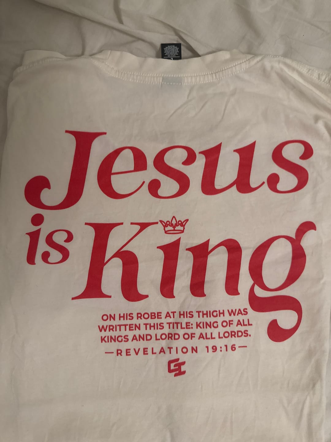 Customer photo review of 'Jesus Is King' Staple T-Shirt