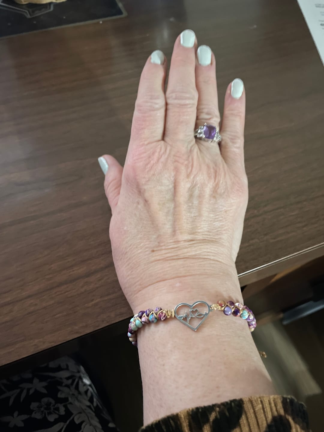Customer photo review of Heartbeat Charm Healing Bracelet