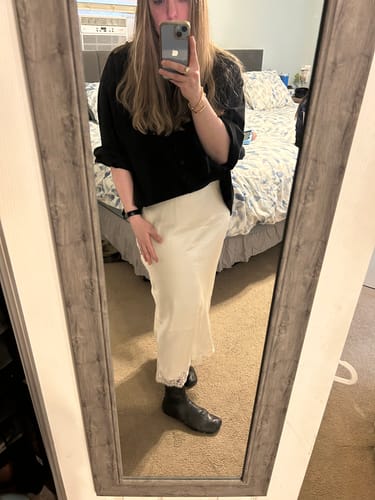 Customer photo review of Celine Lace Midi Skirt