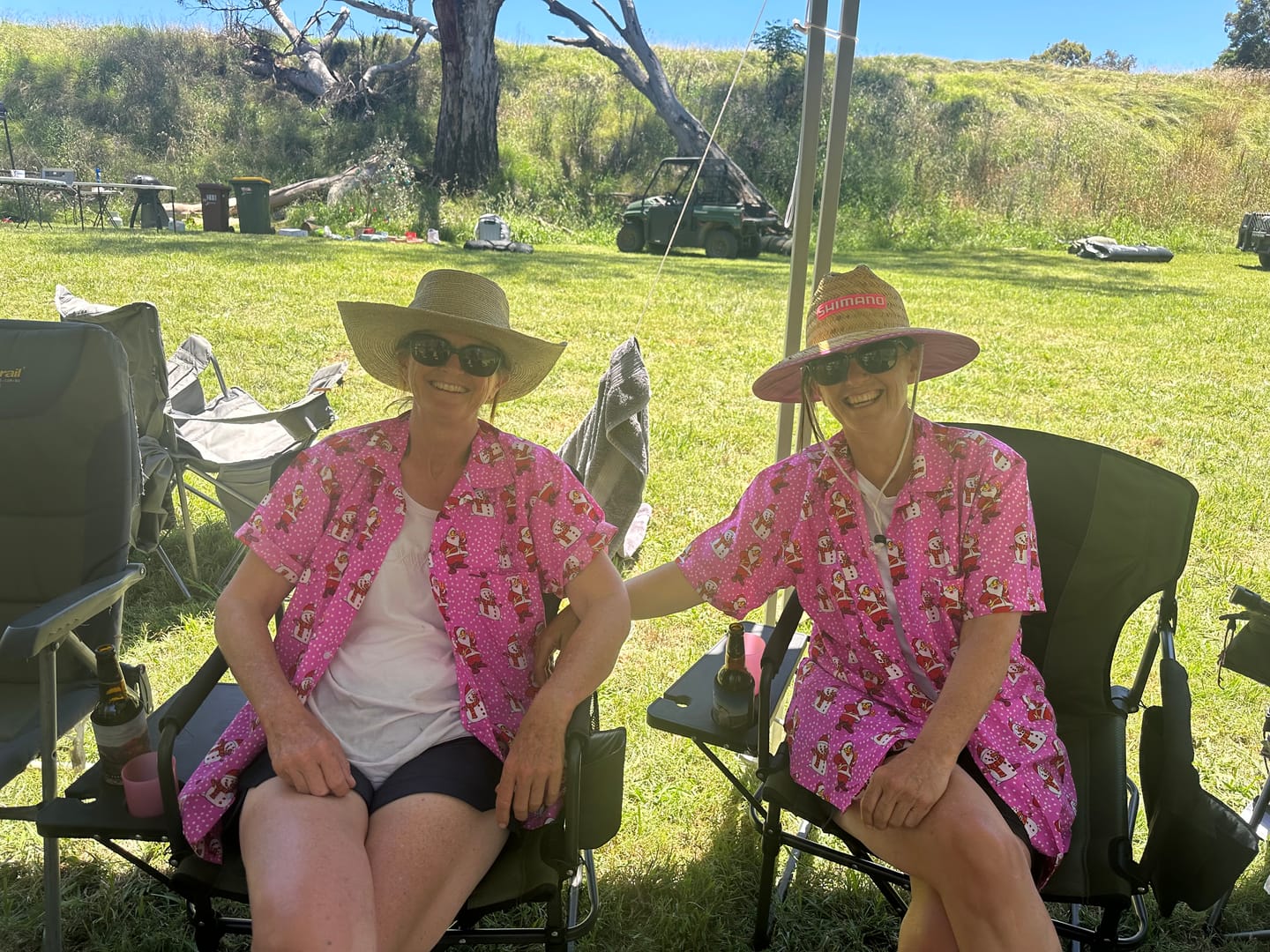 Customer photo review of Santa Polka Pink Christmas Adult Shirt