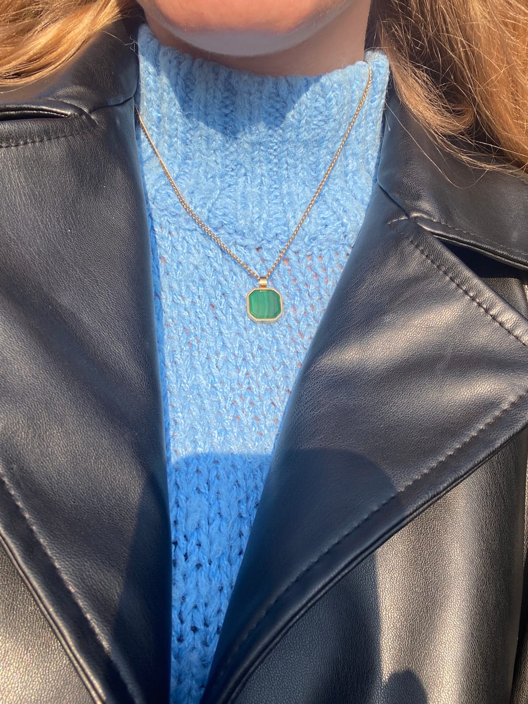 Customer photo review of Bundle Kette: Malachite - Gold - Für Sie