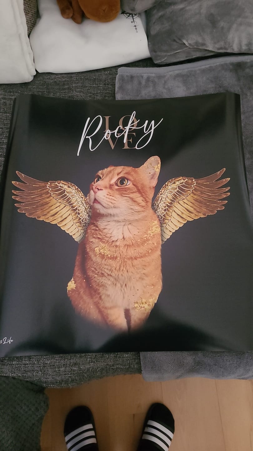 Customer photo review of Personalisiertes Portrait - Goldener Engel Stil