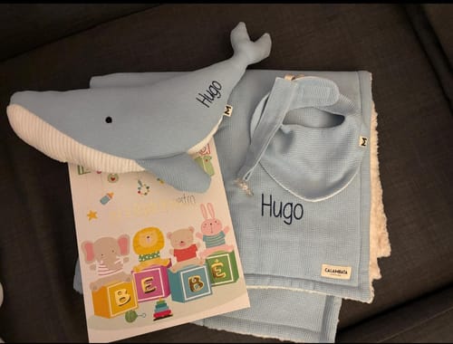 Customer photo review of Pack peluche ballena Susi invierno
