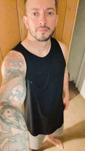 Customer photo review of 021 ESSENTIAL DROP-CUT TANK - Demo Test