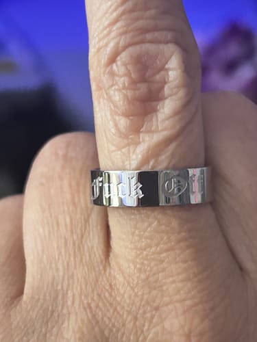 Customer photo review of F OFF Ring (SILVER)