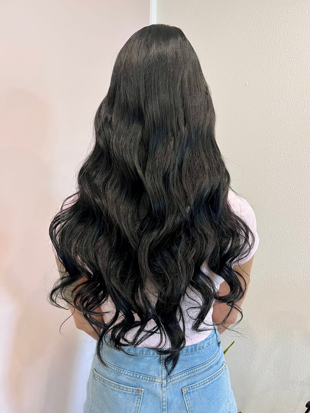 Customer photo review of 22 Inch Tape Hair Extensions