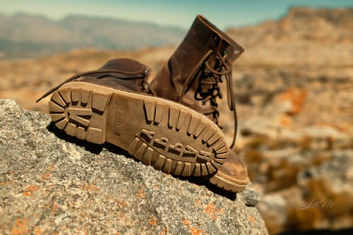 Customer photo review of The Veldskoen MoveMe Traveler Boot (Brown leather with Gum sole)