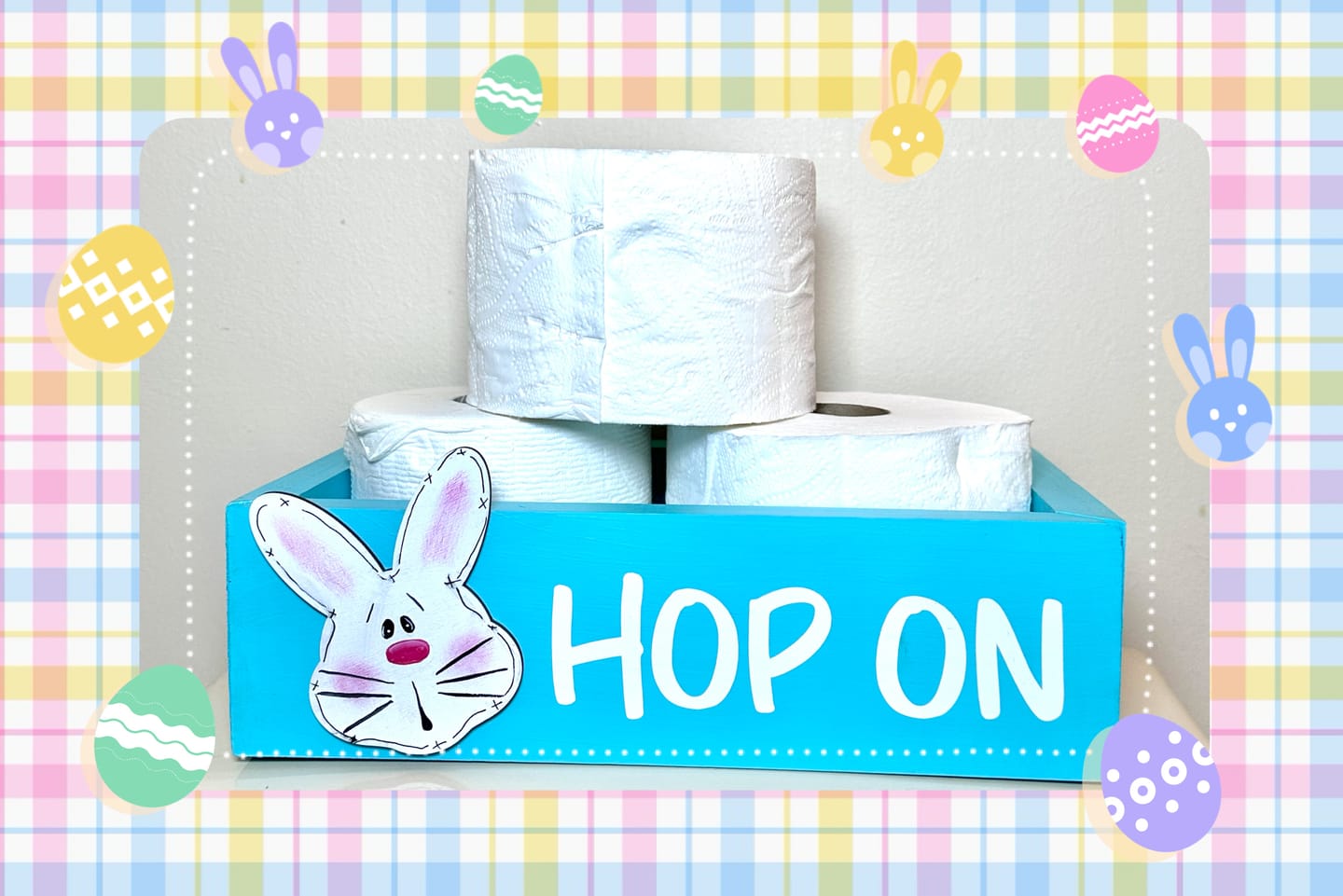 Customer photo review of Unfinished Wood Easter Bunny Head Shape - Craft - up to 24" DIY