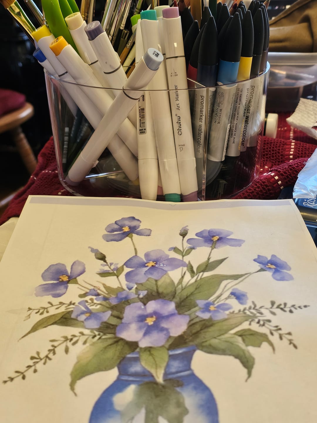 Customer photo review of Ohuhu Honolulu 6 Colors Dual Tips Alcohol Art Markers