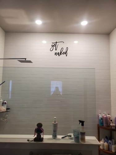 Customer photo review of Get Naked - Metal Wall Art