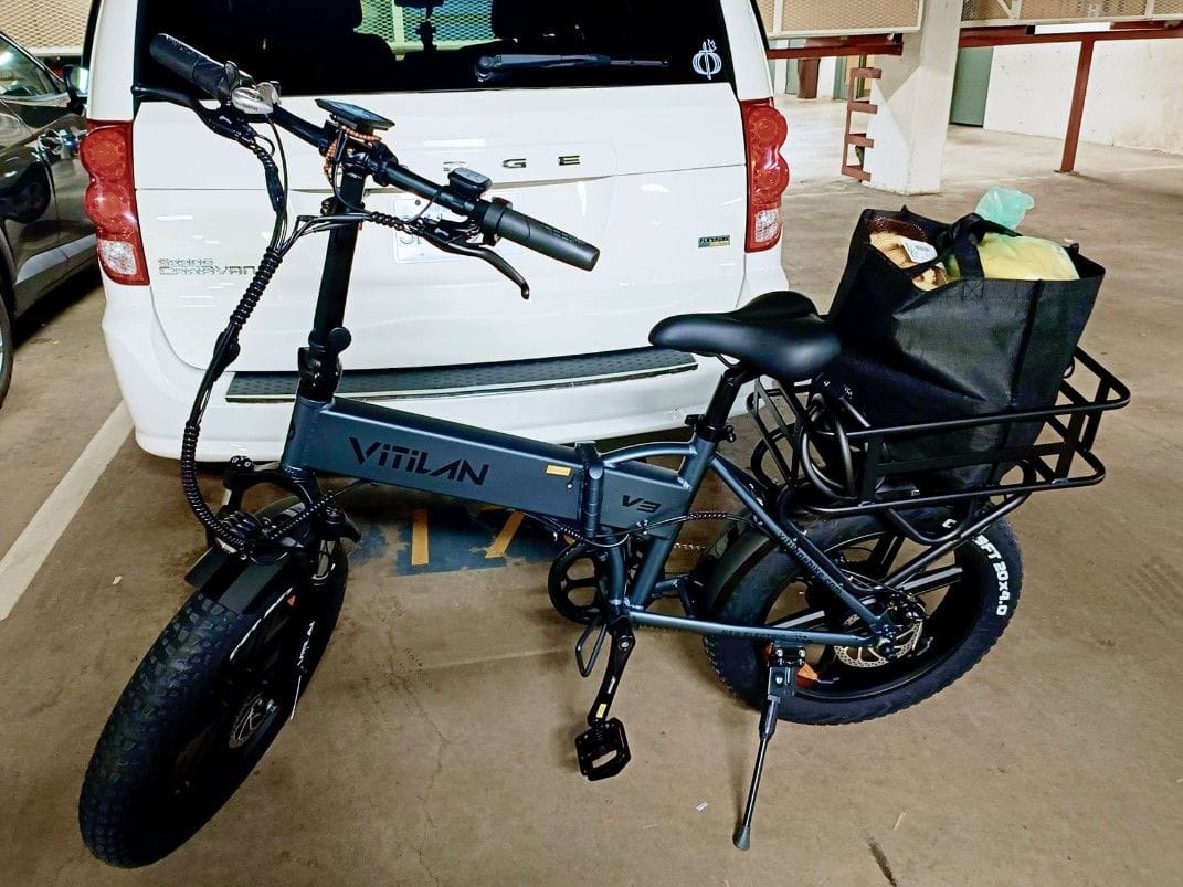 Customer photo review of V3 2.0 Folding Fat Tires Adult All Terrain Electric Bike