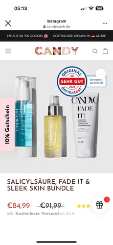 Customer photo review of Salicylsäure, Fade It & Sleek Skin Bundle