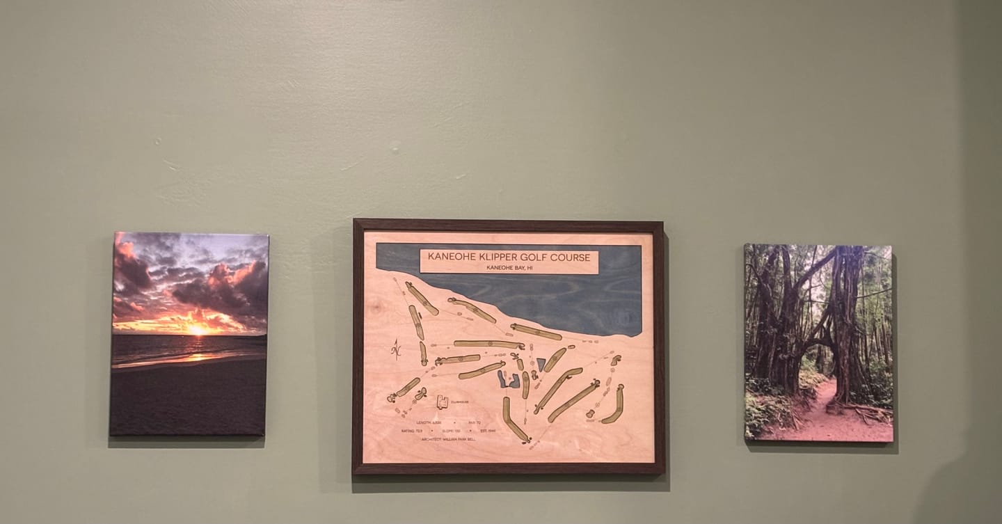 Customer photo review of Custom 3D Wood Golf Course Map