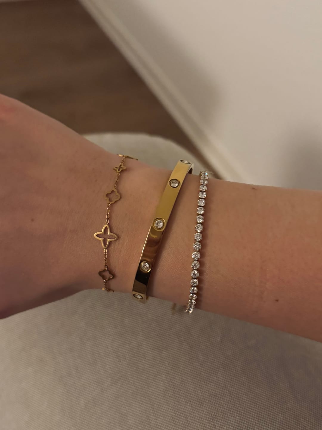 Customer photo review of Arianna Armreif | 18K vergoldet