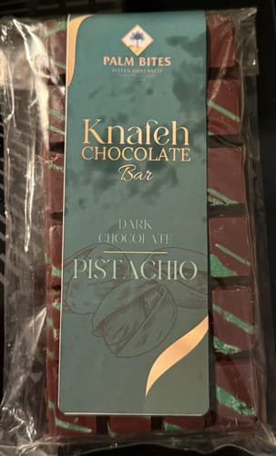 Customer photo review of Knafeh Chocolate Bar (Pistachio)