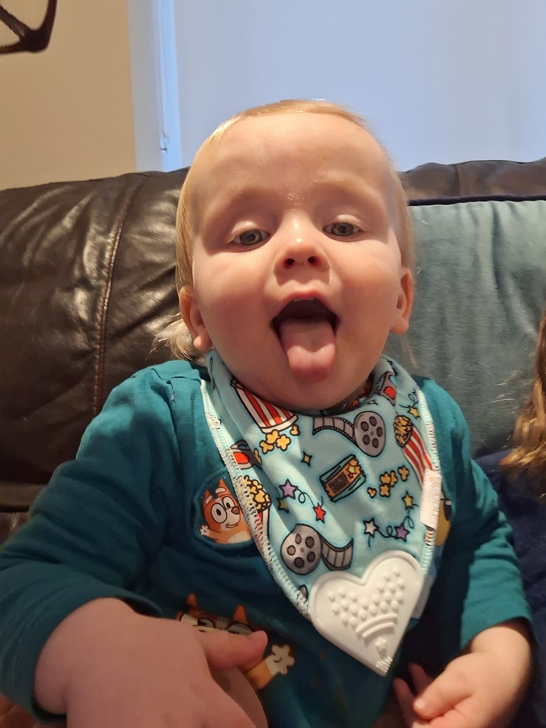 Customer photo review of Cheers Teething Bib