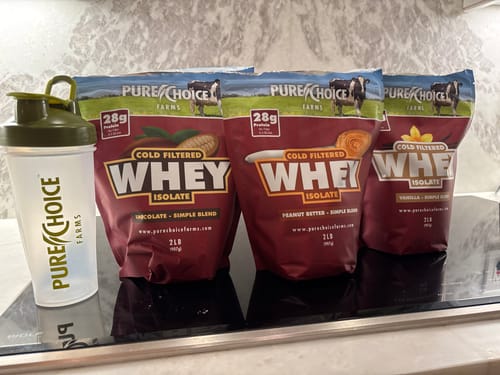 Customer photo review of Whey Protein Isolate Peanut Better