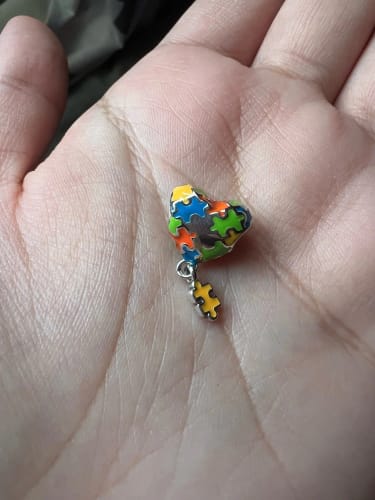 A. A. review of 925 Sterling Silver Autism Heart Charm image 1 out of 1