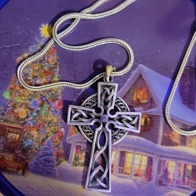 Customer photo review of Celtic Cross Necklace