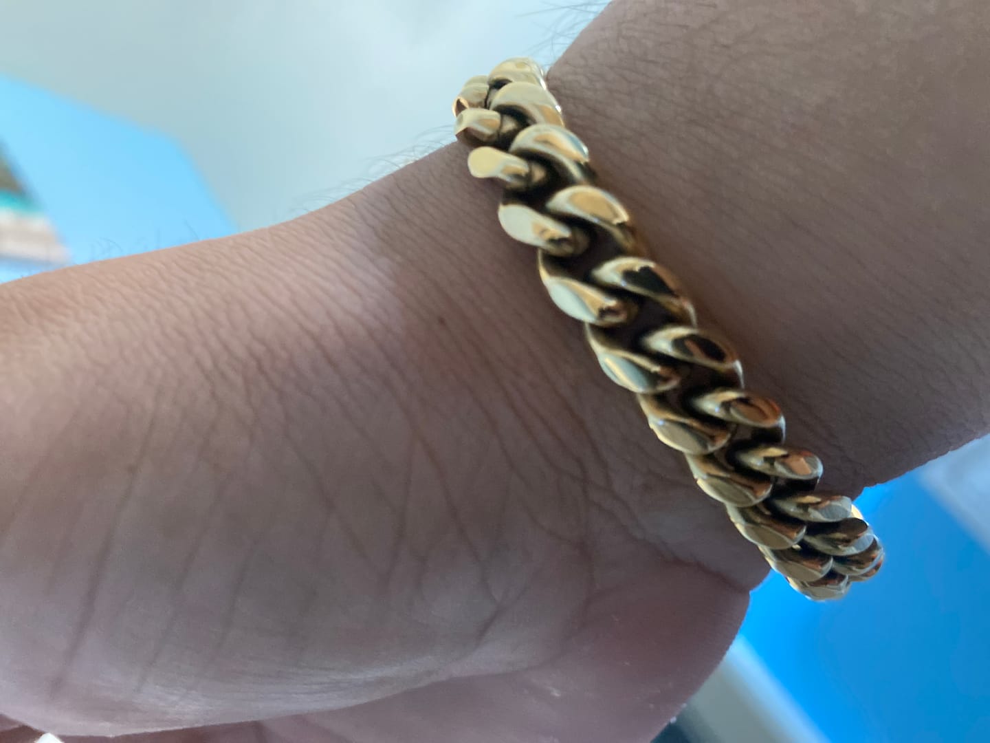 Customer photo review of Cuban 8mm + Rope 5mm Bracelet Stack - Gold RG320+RG322