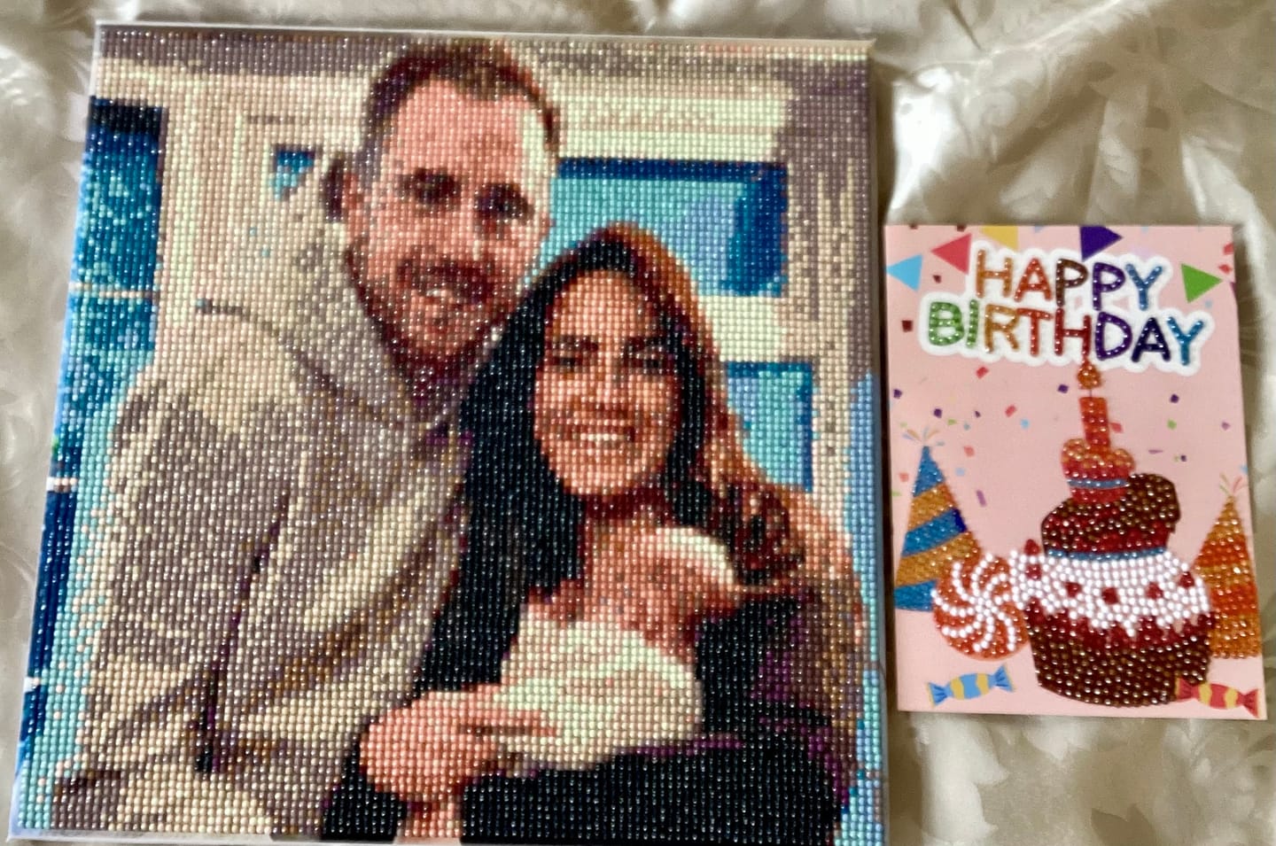 Customer photo review of Personalised Crystal Art Kit