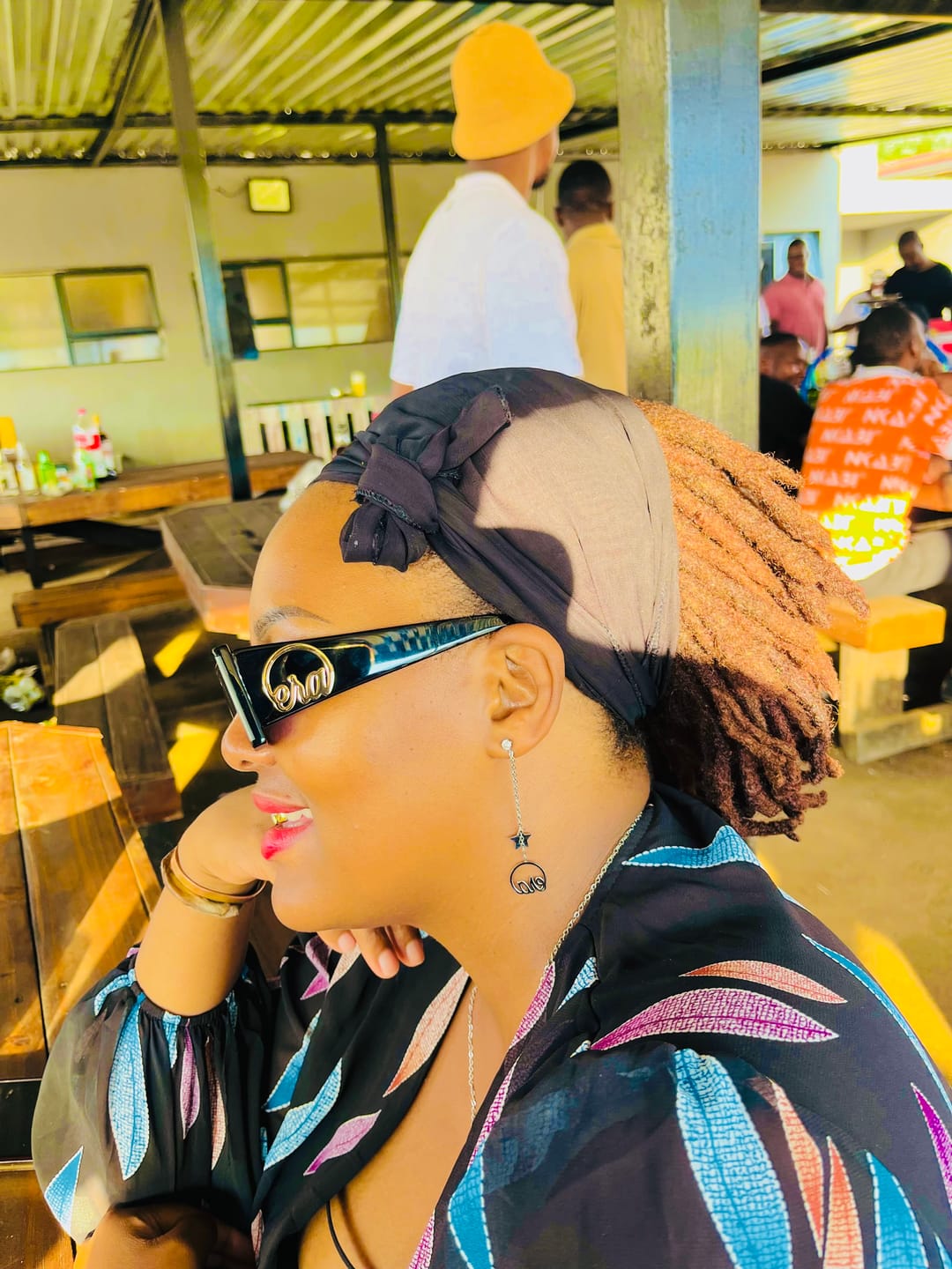Customer photo review of Black Iconic Sunglasses