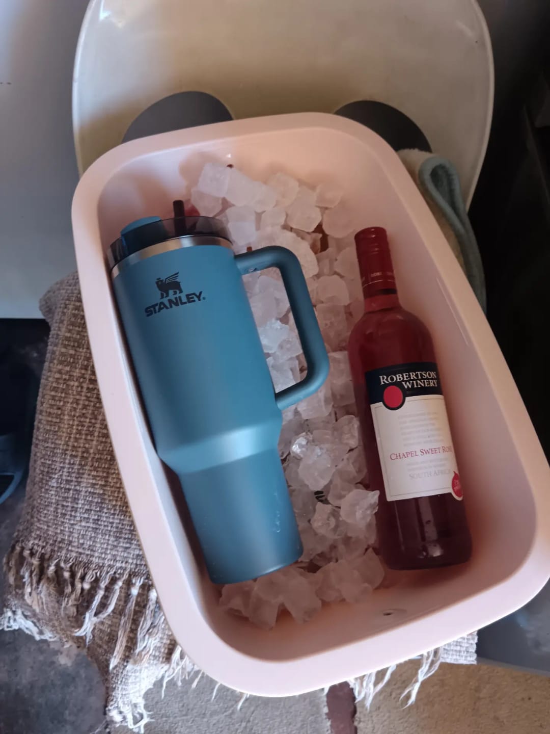 Customer photo review of Polarbox Retro Cooler Box 20L / 12L Yellow and Cyan