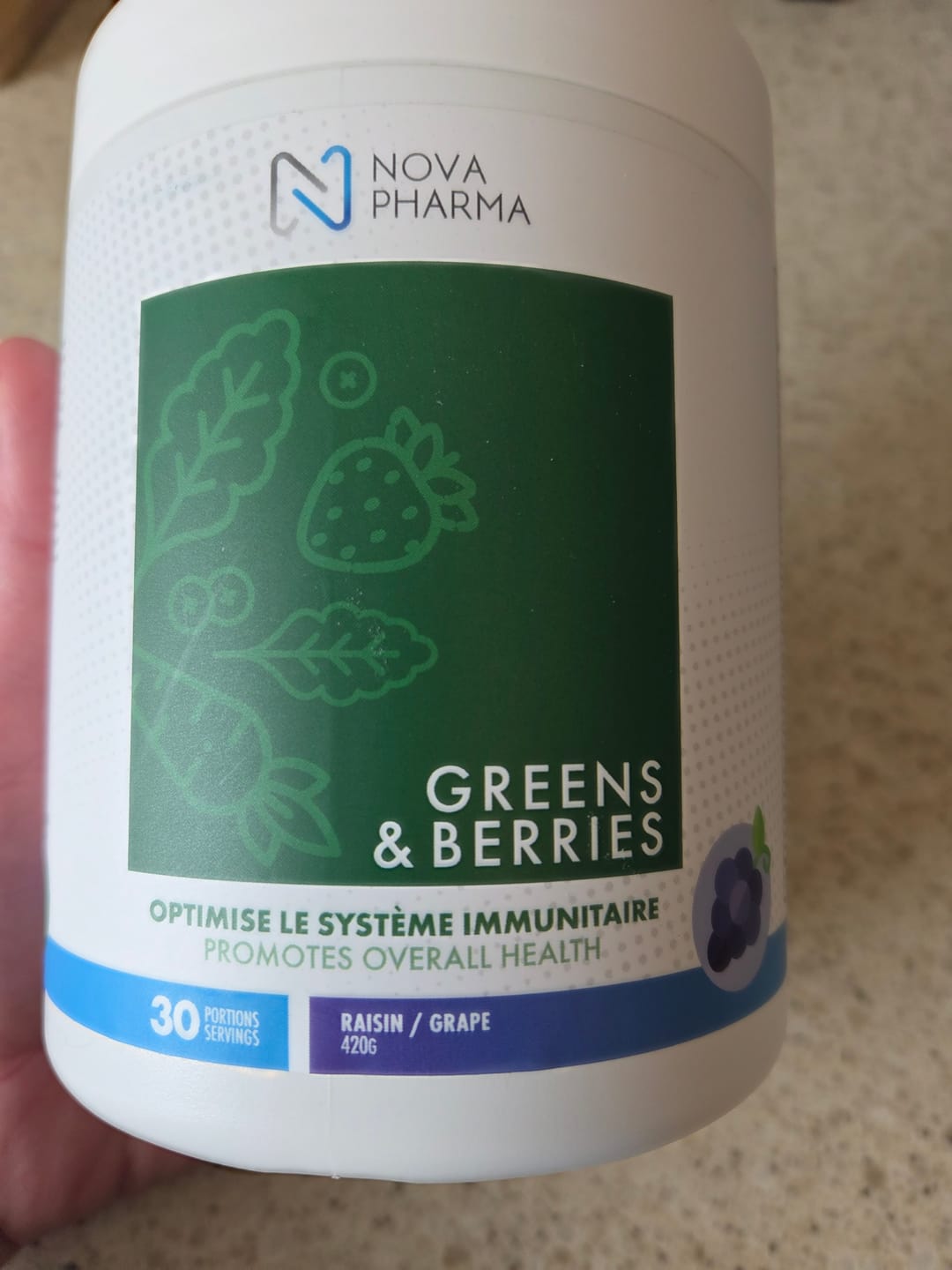 Customer photo review of Nova Pharma - Greens & Berries 420g