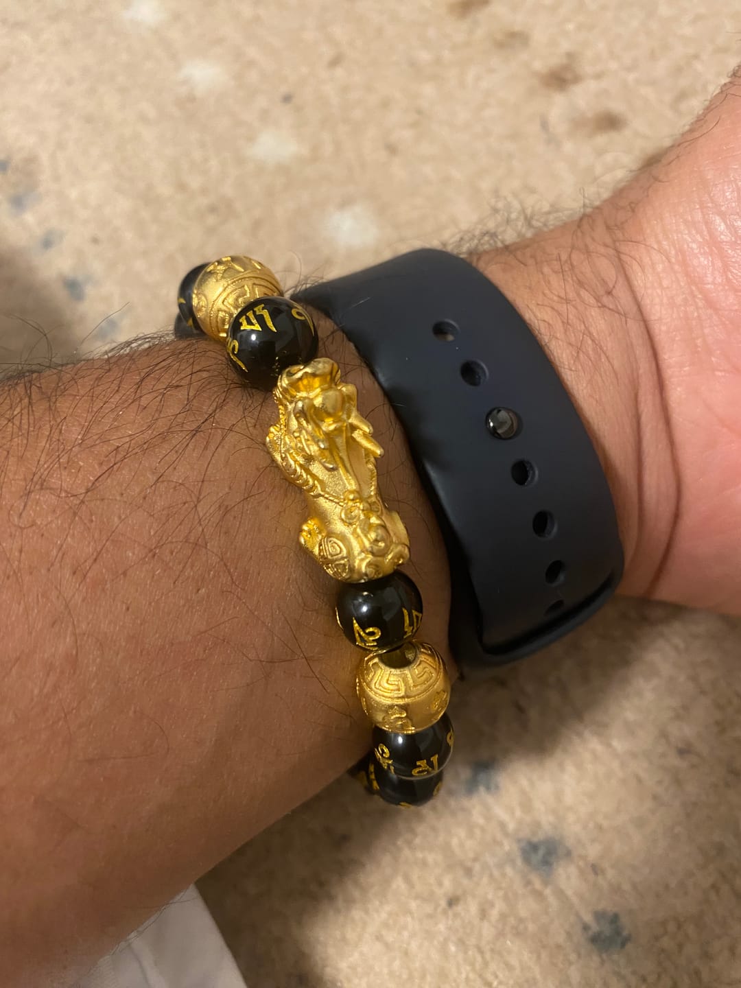 Customer photo review of Feng Shui Black Obsidian Wealth Bracelet