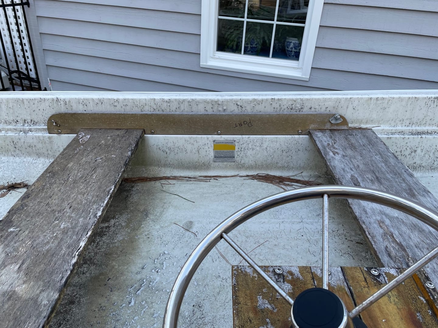 Customer photo review of Boston Whaler 13' Sport Mahogany Wood Interior