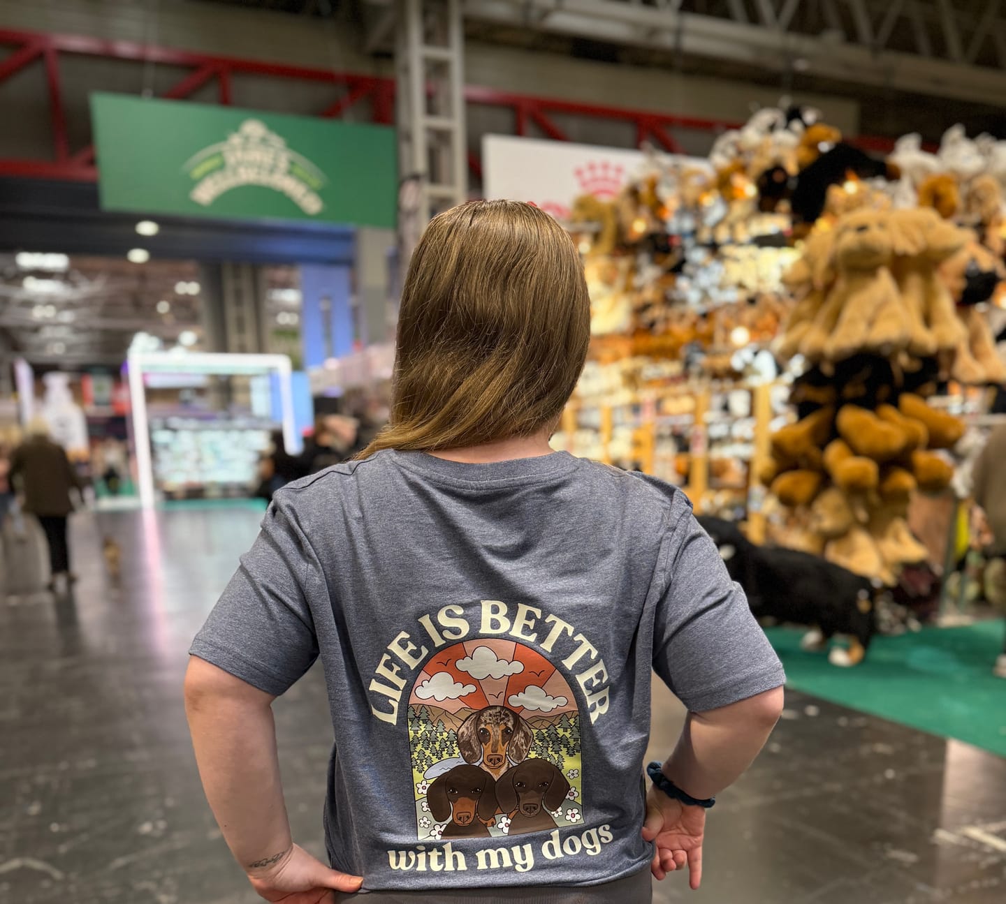 Customer photo review of Personalised Life Is Better With Your Dog T Shirt