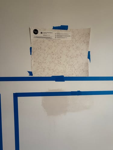 Customer photo review of Country Floral Stems in Dusty Pink Wallpaper