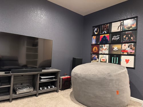 Customer photo review of 12" Vinyl Record Display Frame - LP Wall Storage