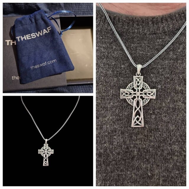 Customer photo review of Celtic Cross Necklace