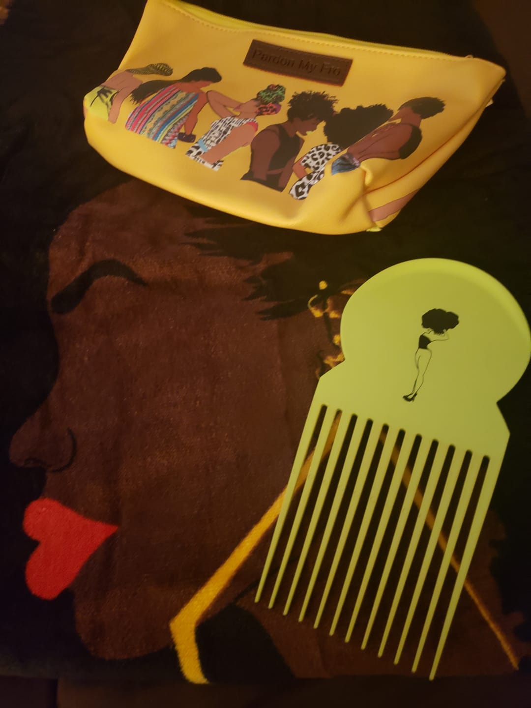 Customer photo review of Squad Yellow Cosmetic Bag