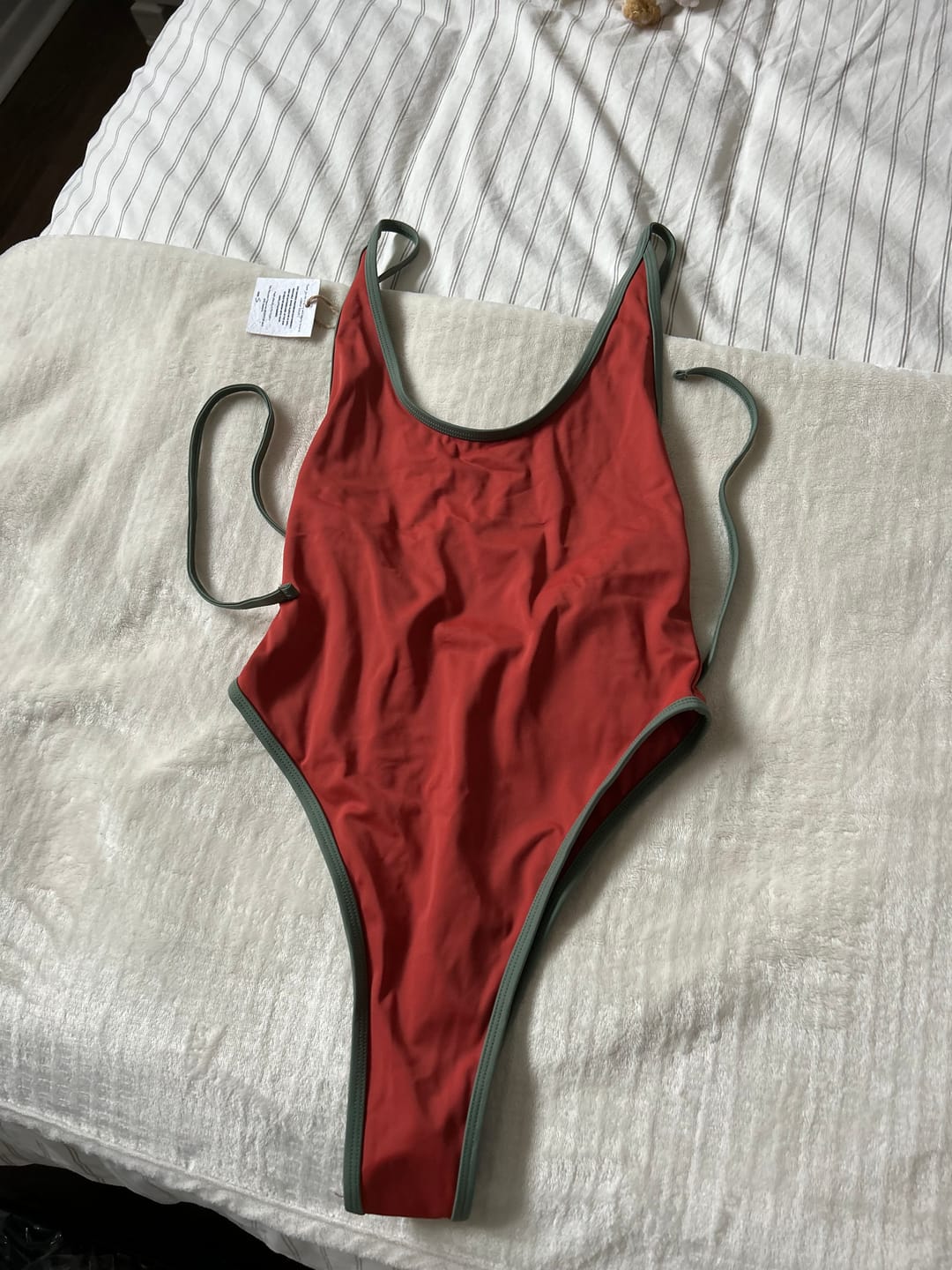 Customer photo review of Round Neck Swimsuit (Tangerine)