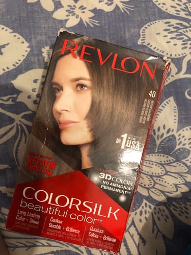 Customer photo review of Revlon Silk - 40 Medium Ash Brown Hair Color