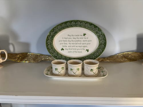 Customer photo review of Belleek Classic Shamrock Tapas Set