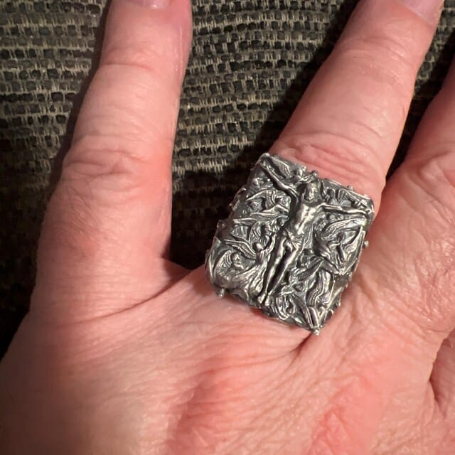 Customer photo review of Mourning Angels Ring