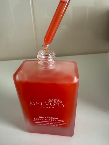 Customer photo review of New Watermelon Belly & Body Oil