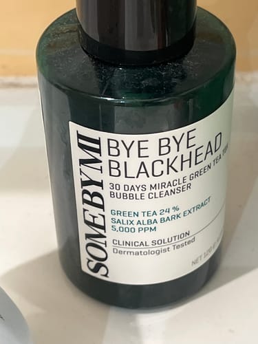 Customer photo review of SOME BY MI Bye Bye Blackhead Miracle Green Tea Tox Bubble prausiklis nuo inkštirų