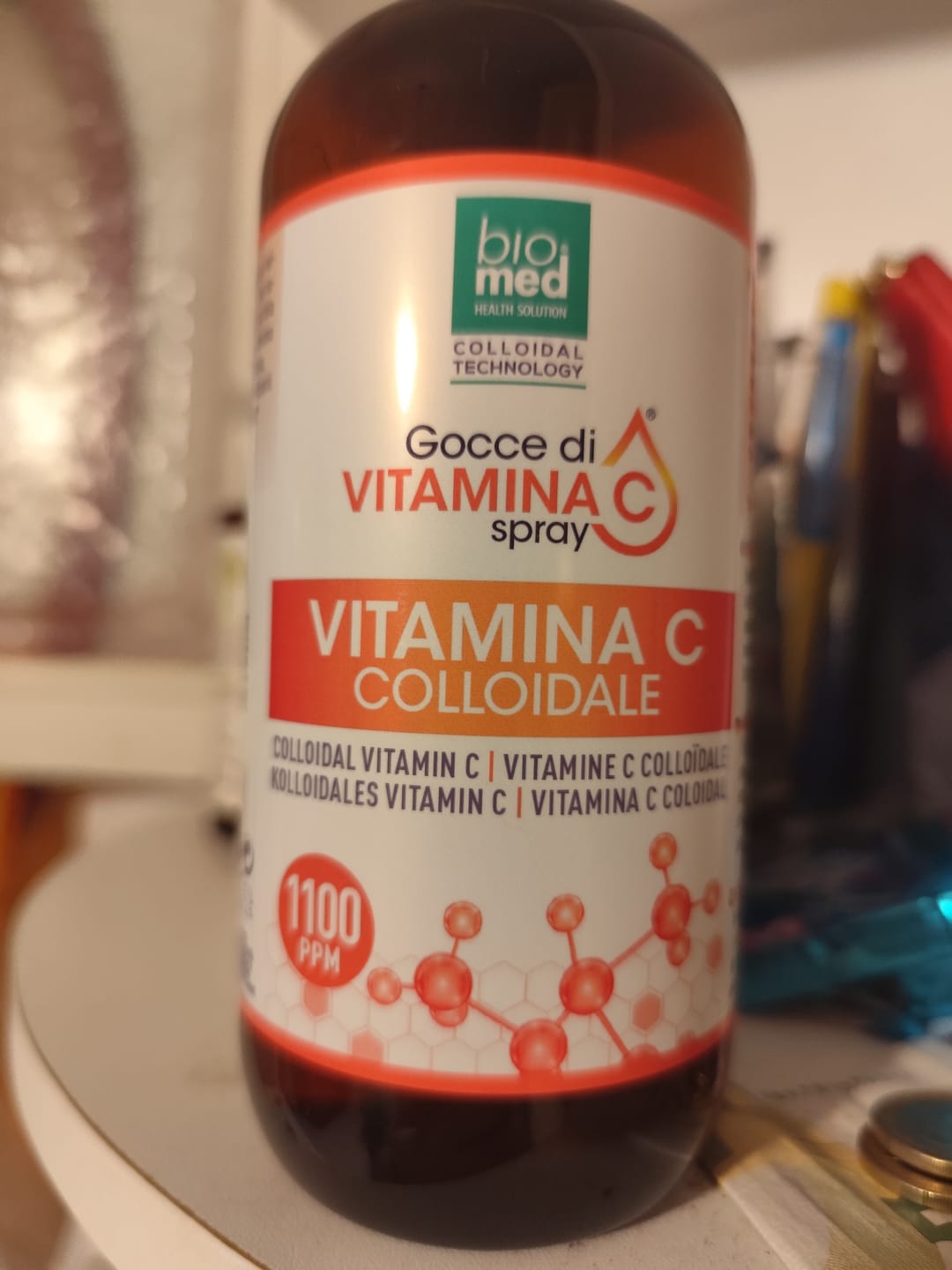 Customer photo review of VITAMINA C COLLOIDALE SPRAY SUBLINGUALE ATTIVO BIOMED- 500 ml. - 1100 ppm